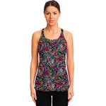 Abstract Music Pattern Print Women's Racerback Tank Top