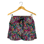 Abstract Music Pattern Print Women's Shorts