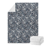 Abstract Nautical Anchor Pattern Print Blanket