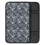 Abstract Nautical Anchor Pattern Print Car Center Console Cover