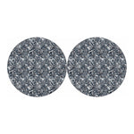 Abstract Nautical Anchor Pattern Print Car Coasters