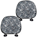 Abstract Nautical Anchor Pattern Print Car Headrest Covers