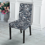Abstract Nautical Anchor Pattern Print Dining Chair Slipcover