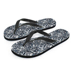 Abstract Nautical Anchor Pattern Print Flip Flops