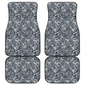 Abstract Nautical Anchor Pattern Print Front and Back Car Floor Mats