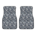 Abstract Nautical Anchor Pattern Print Front Car Floor Mats