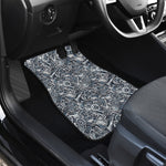 Abstract Nautical Anchor Pattern Print Front Car Floor Mats