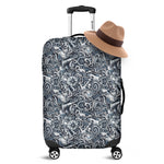 Abstract Nautical Anchor Pattern Print Luggage Cover