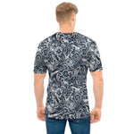 Abstract Nautical Anchor Pattern Print Men's T-Shirt