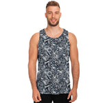 Abstract Nautical Anchor Pattern Print Men's Tank Top