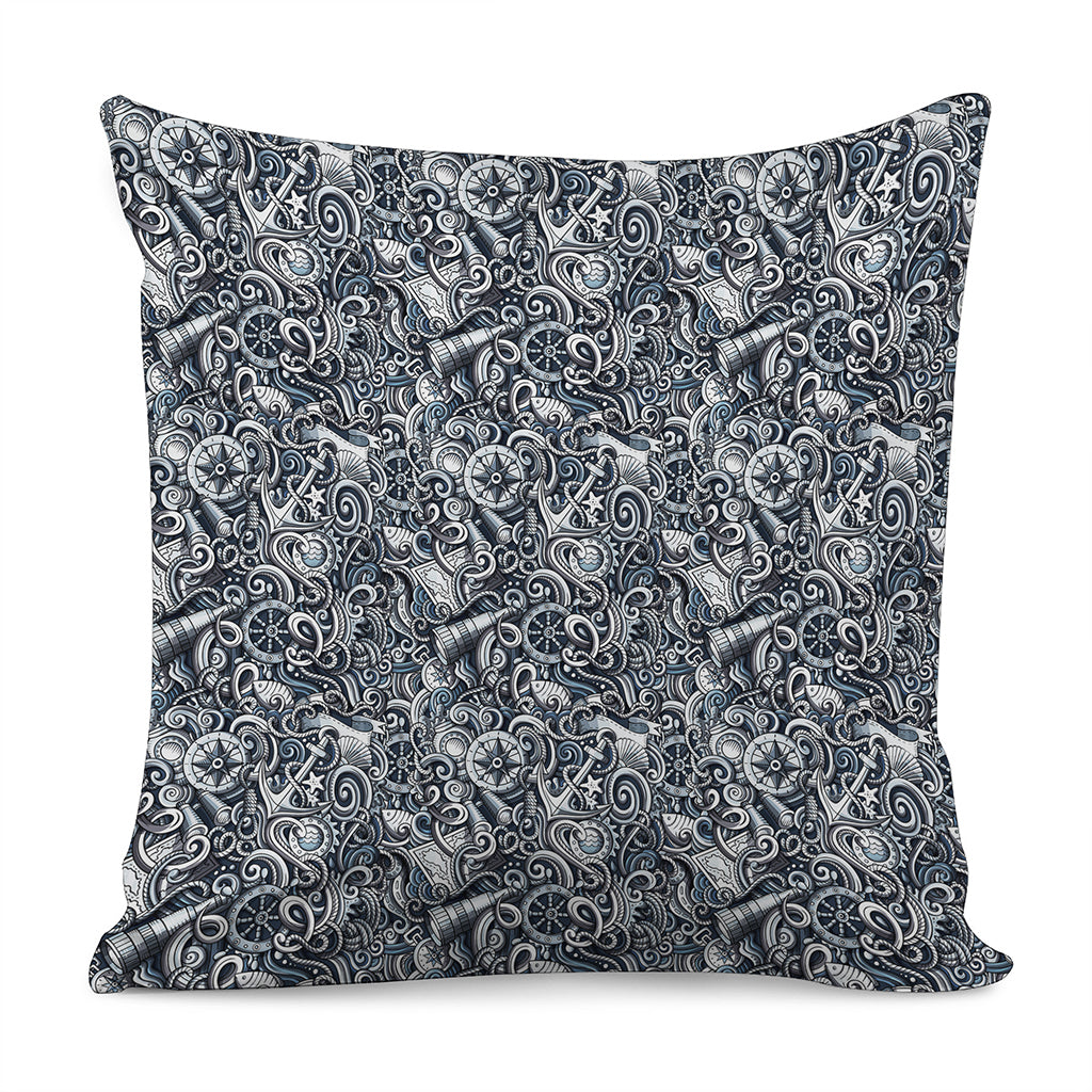 Abstract Nautical Anchor Pattern Print Pillow Cover