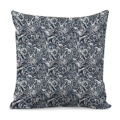 Abstract Nautical Anchor Pattern Print Pillow Cover