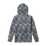 Abstract Nautical Anchor Pattern Print Pullover Hoodie