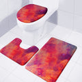 Abstract Nebula Cloud Galaxy Space Print 3 Piece Bath Mat Set