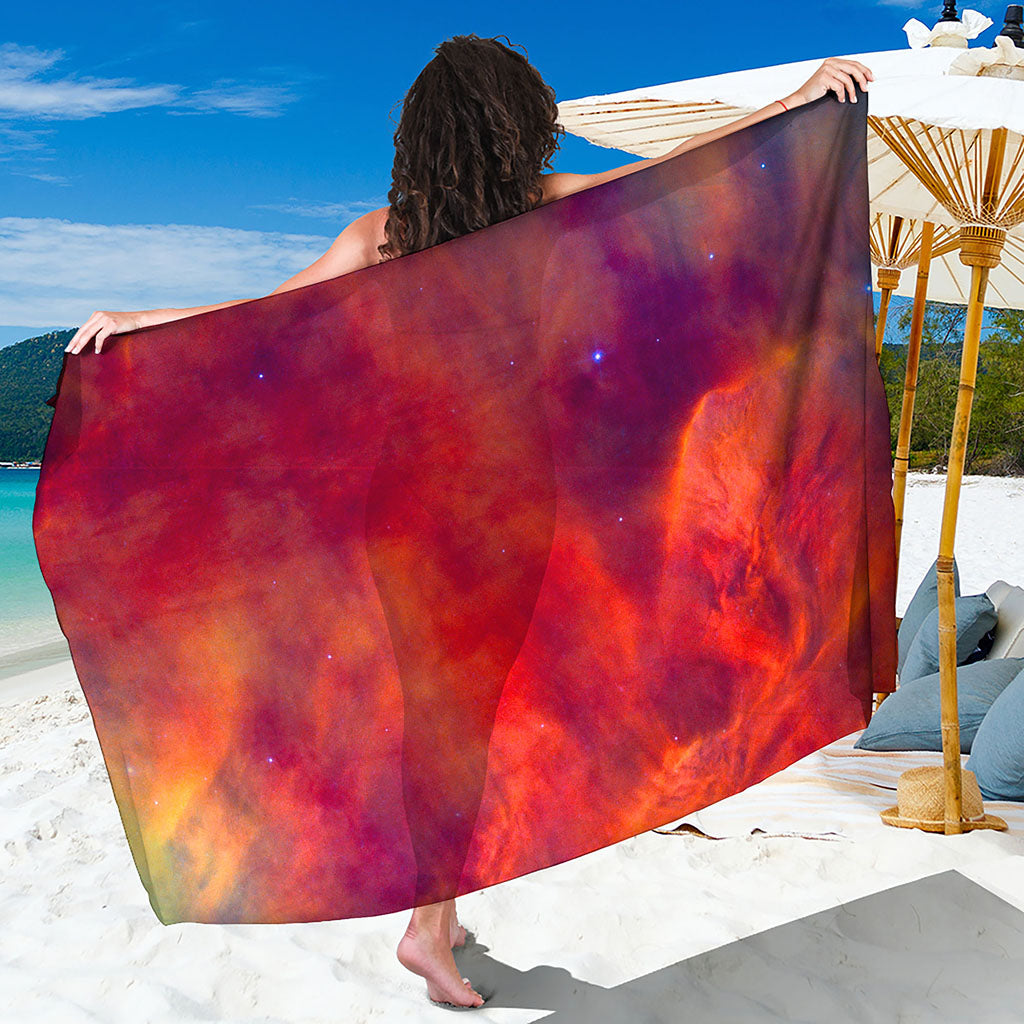 Abstract Nebula Cloud Galaxy Space Print Beach Sarong Wrap