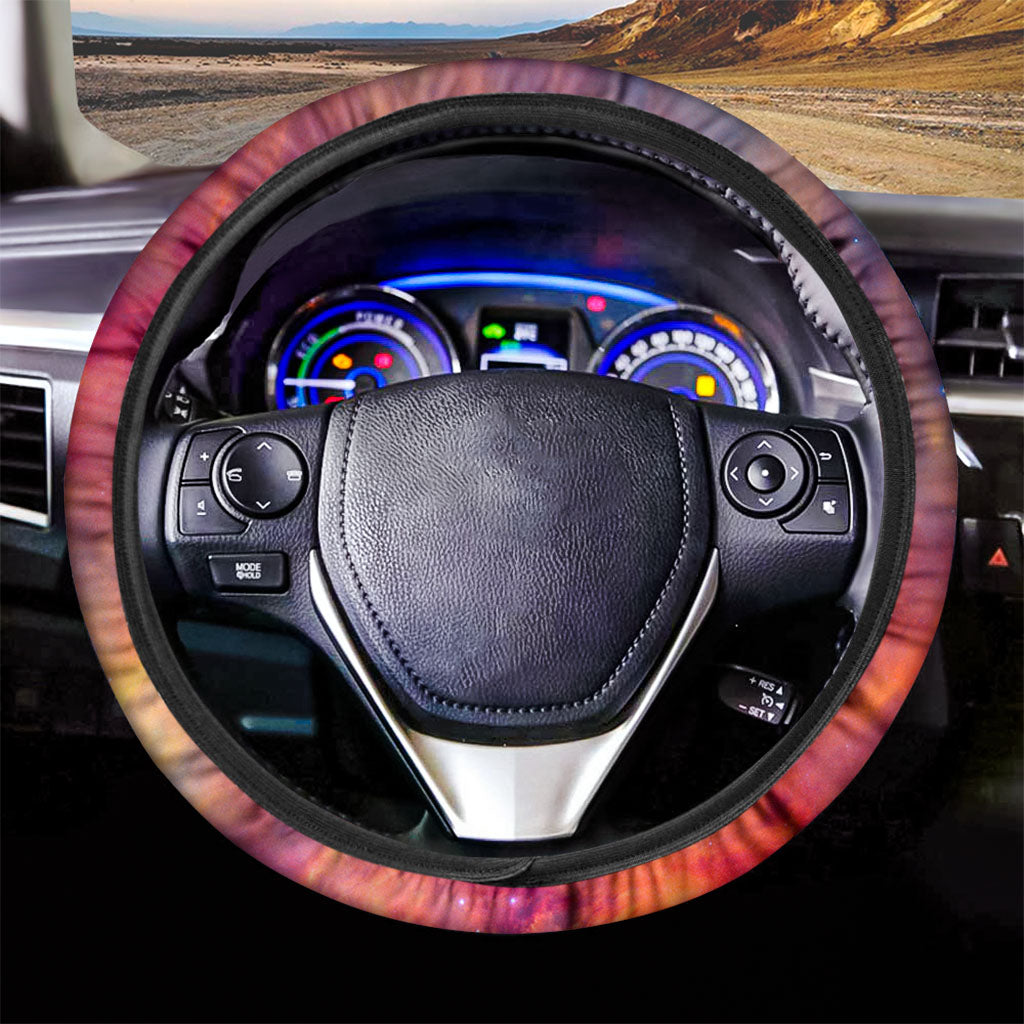 Abstract Nebula Cloud Galaxy Space Print Car Steering Wheel Cover