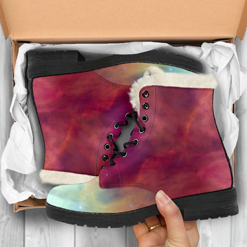Abstract Nebula Cloud Galaxy Space Print Comfy Boots GearFrost