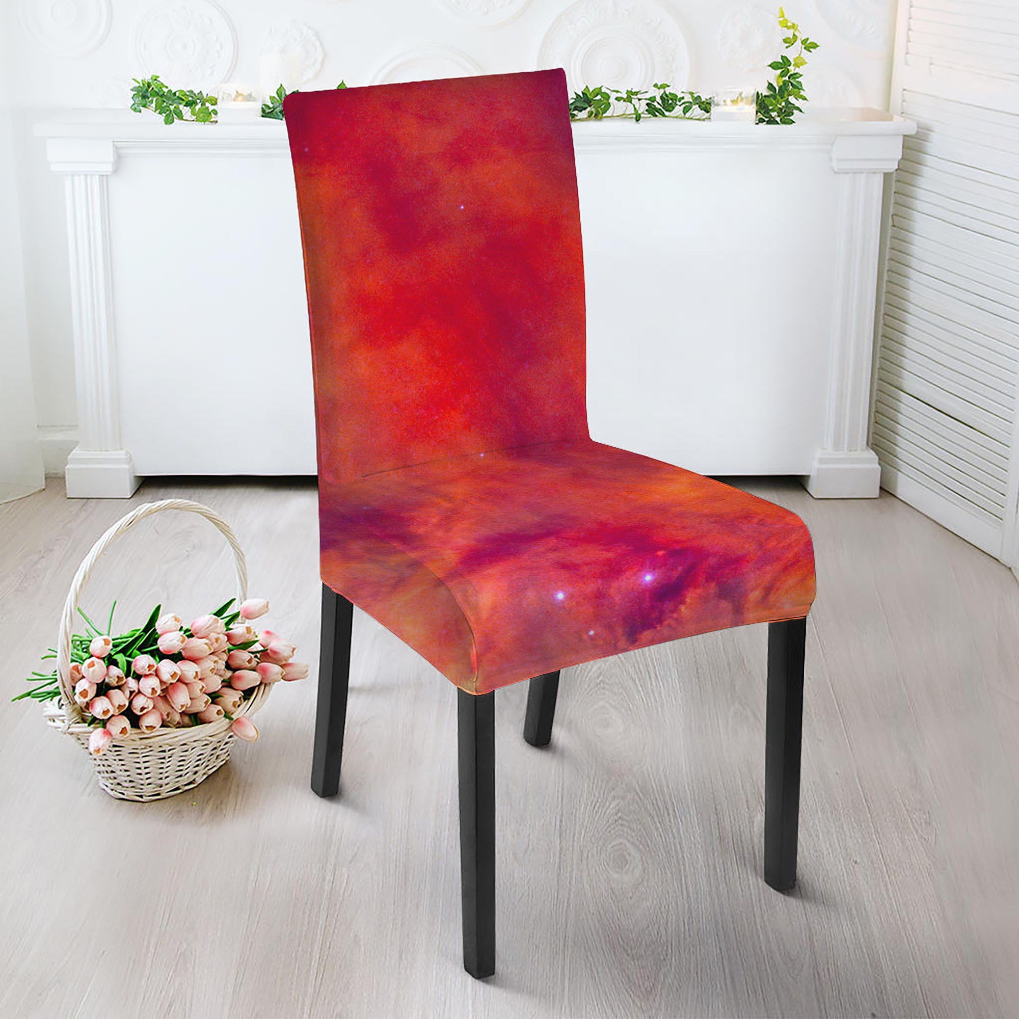 Abstract Nebula Cloud Galaxy Space Print Dining Chair Slipcover