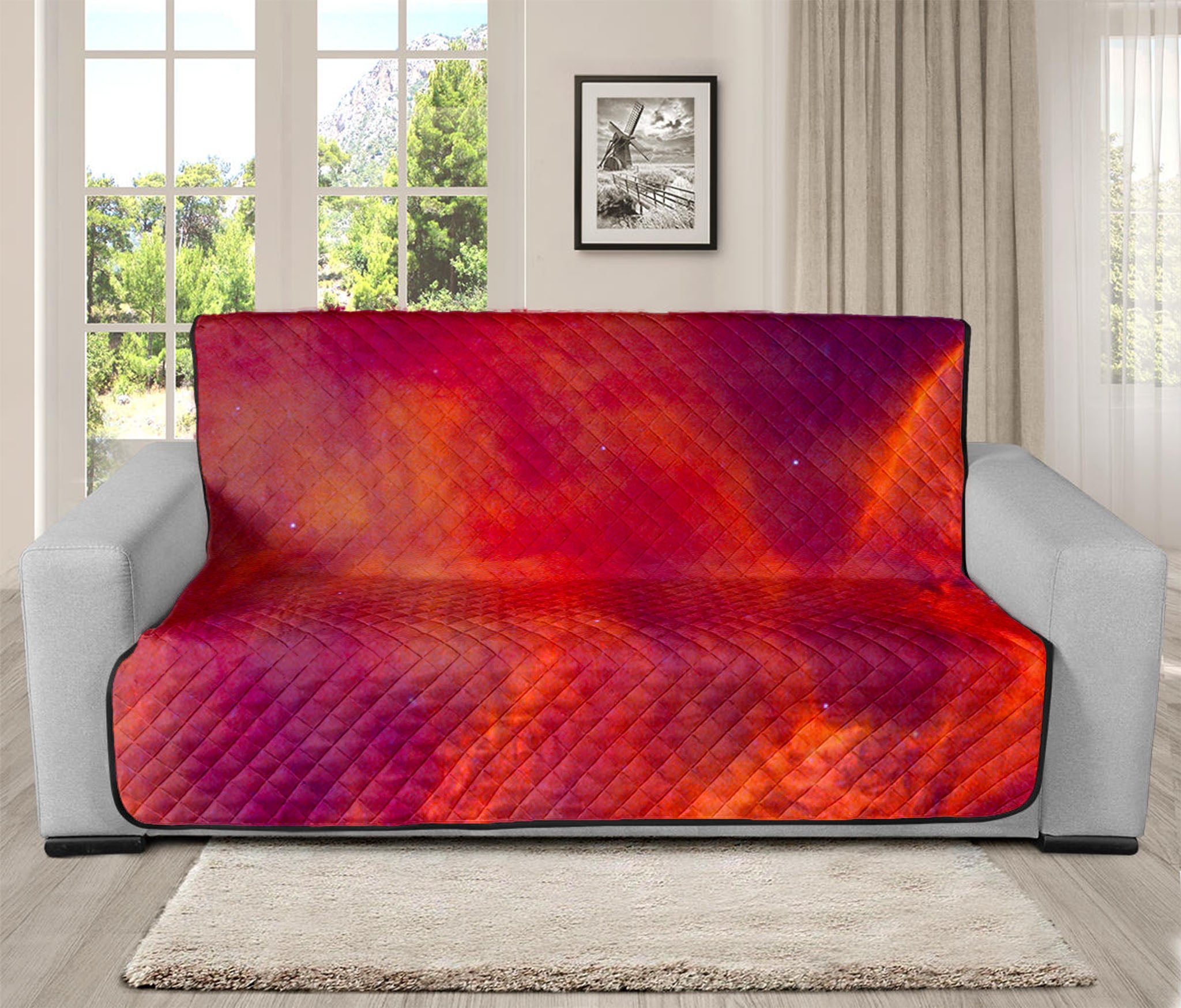 Abstract Nebula Cloud Galaxy Space Print Futon Protector