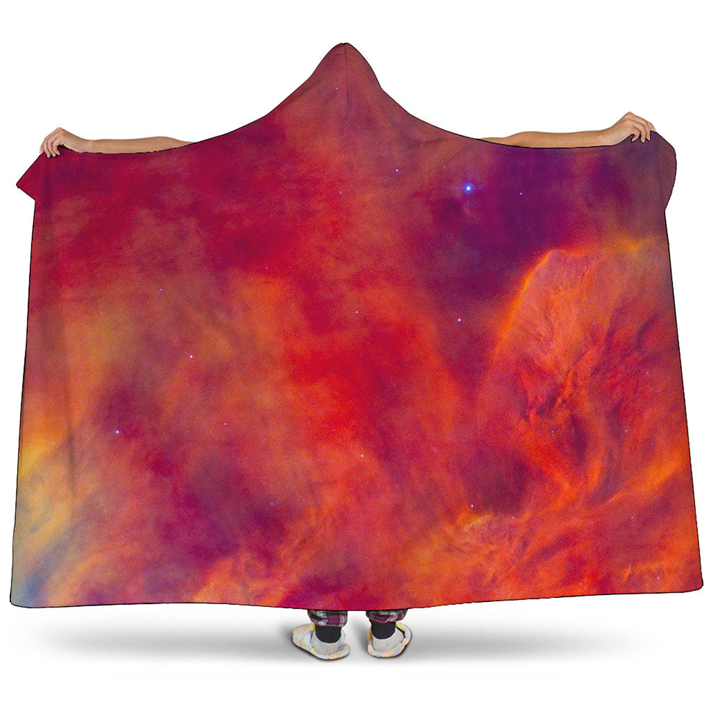 Abstract Nebula Cloud Galaxy Space Print Hooded Blanket