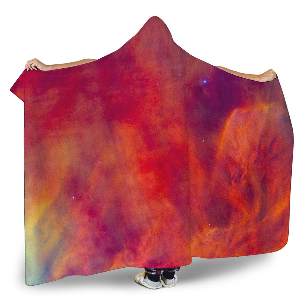 Abstract Nebula Cloud Galaxy Space Print Hooded Blanket