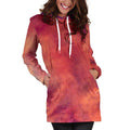 Abstract Nebula Cloud Galaxy Space Print Pullover Hoodie Dress