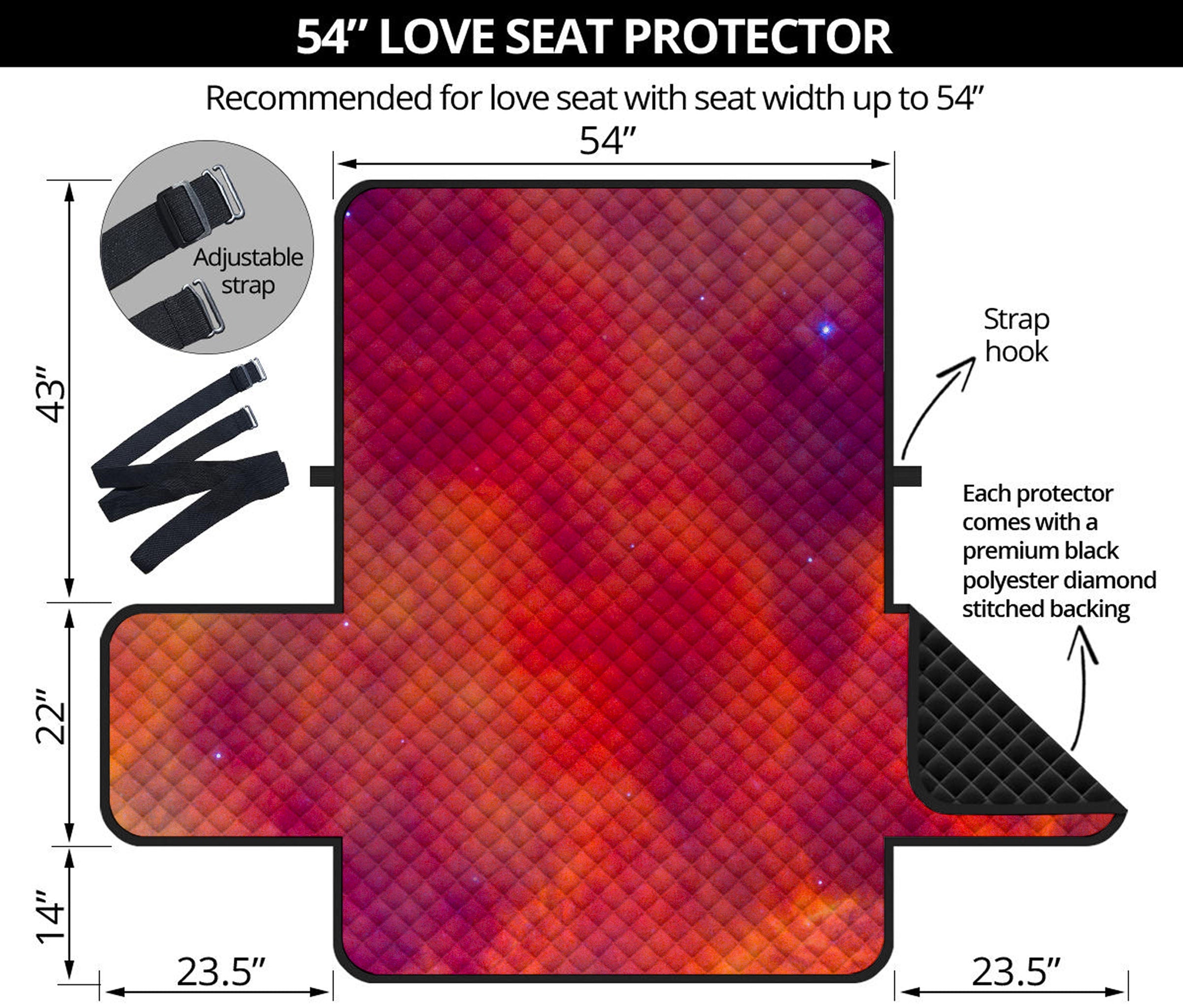 Abstract Nebula Cloud Galaxy Space Print Loveseat Protector