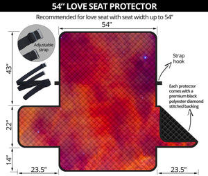 Abstract Nebula Cloud Galaxy Space Print Loveseat Protector