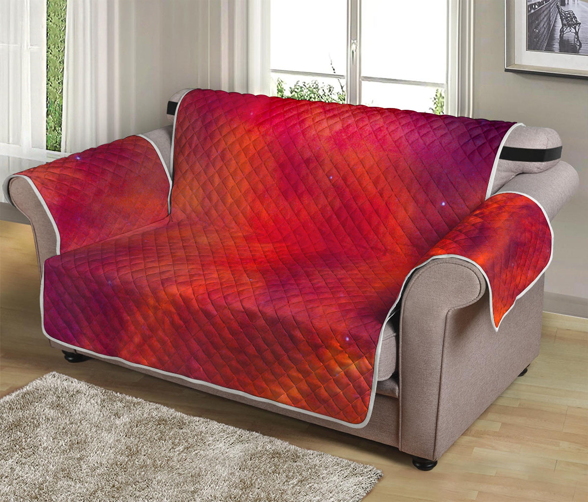 Abstract Nebula Cloud Galaxy Space Print Loveseat Protector