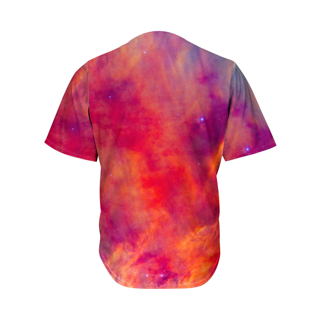 Abstract Nebula Cloud Galaxy Space Print Men's Baseball Jersey