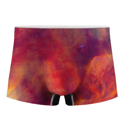 Abstract Nebula Cloud Galaxy Space Print Men's Boxer Briefs