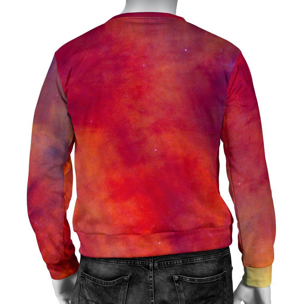 Abstract Nebula Cloud Galaxy Space Print Men's Crewneck Sweatshirt GearFrost