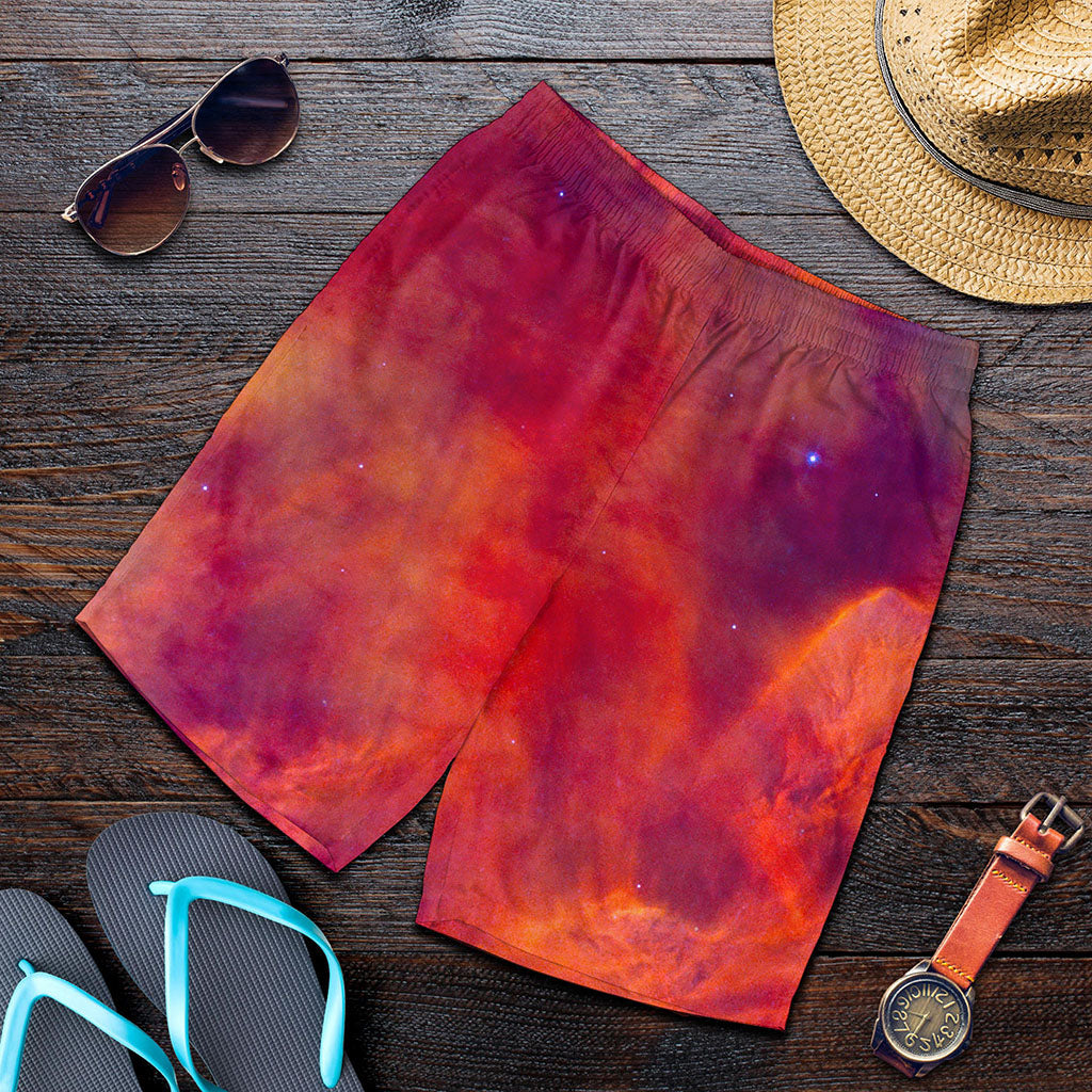 Abstract Nebula Cloud Galaxy Space Print Men's Shorts