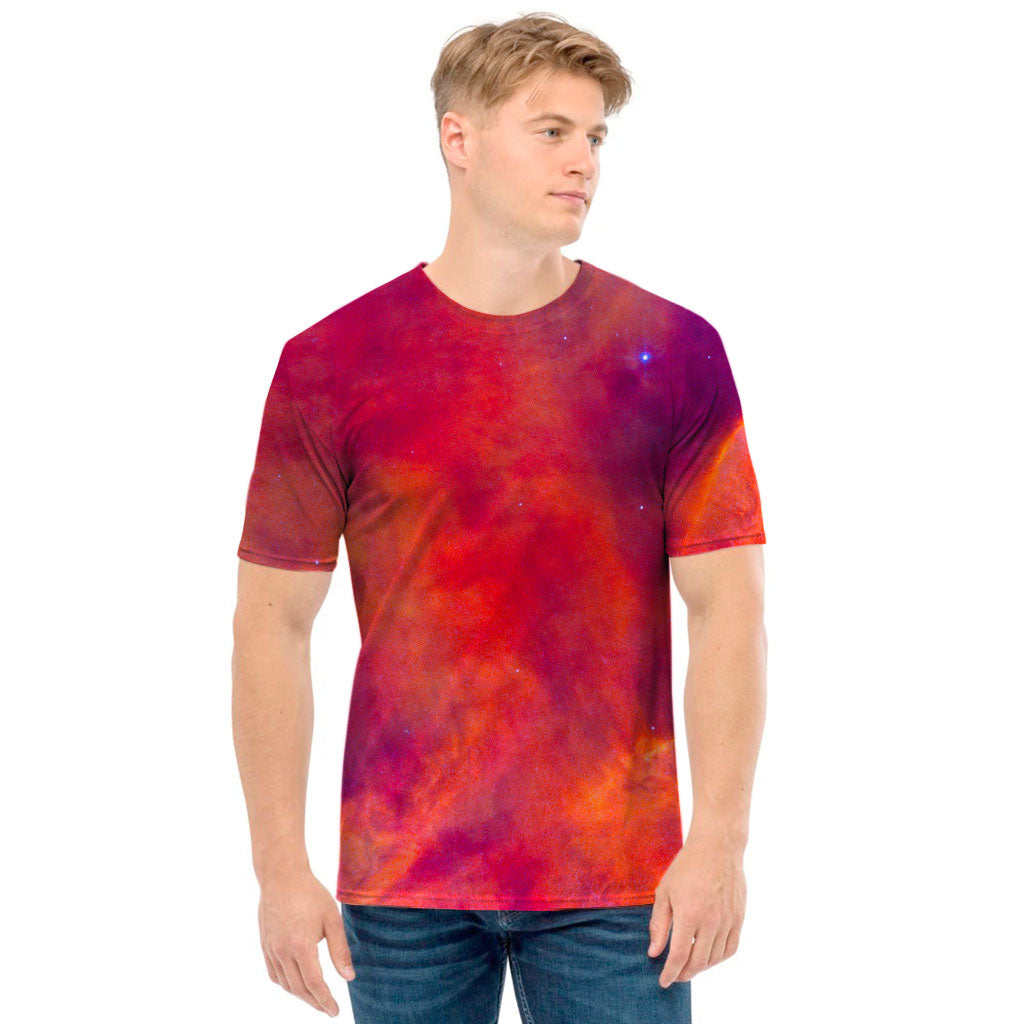 Abstract Nebula Cloud Galaxy Space Print Men's T-Shirt