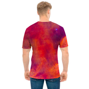 Abstract Nebula Cloud Galaxy Space Print Men's T-Shirt