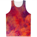 Abstract Nebula Cloud Galaxy Space Print Men's Tank Top