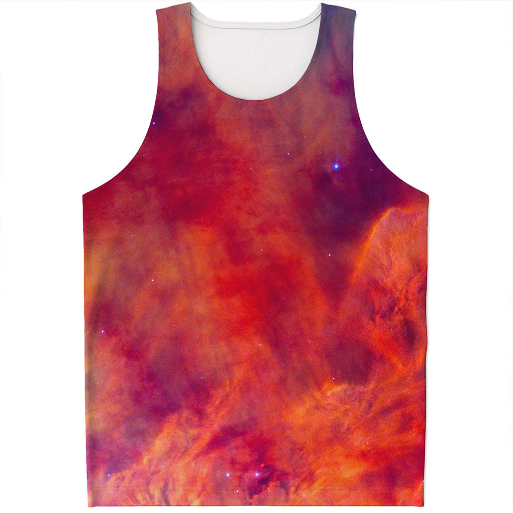 Abstract Nebula Cloud Galaxy Space Print Men's Tank Top