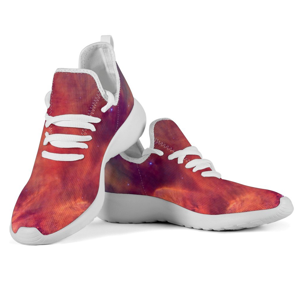 Abstract Nebula Cloud Galaxy Space Print Mesh Knit Shoes GearFrost