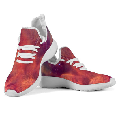 Abstract Nebula Cloud Galaxy Space Print Mesh Knit Shoes GearFrost