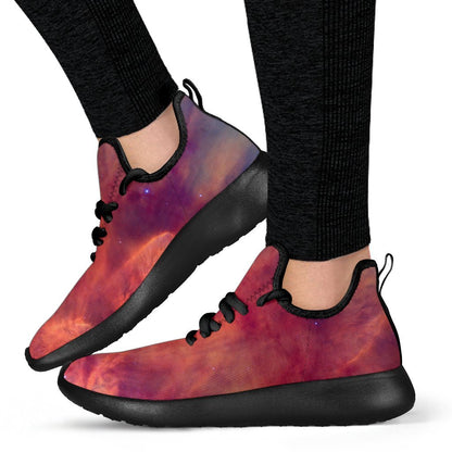 Abstract Nebula Cloud Galaxy Space Print Mesh Knit Shoes GearFrost