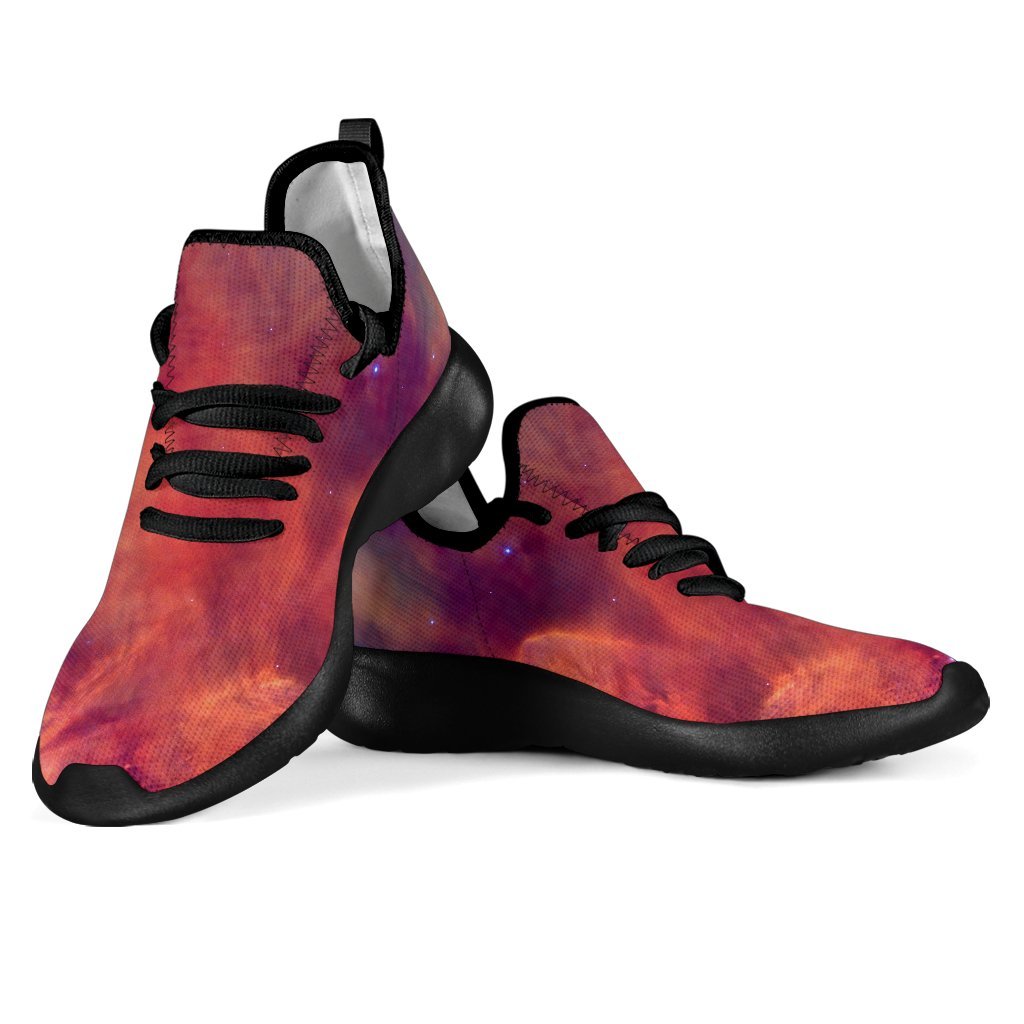 Abstract Nebula Cloud Galaxy Space Print Mesh Knit Shoes GearFrost