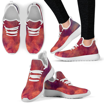 Abstract Nebula Cloud Galaxy Space Print Mesh Knit Shoes GearFrost