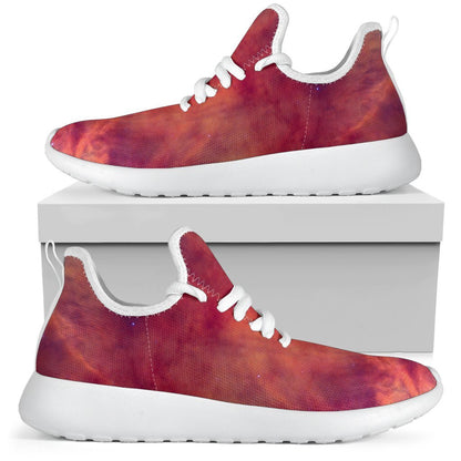 Abstract Nebula Cloud Galaxy Space Print Mesh Knit Shoes GearFrost