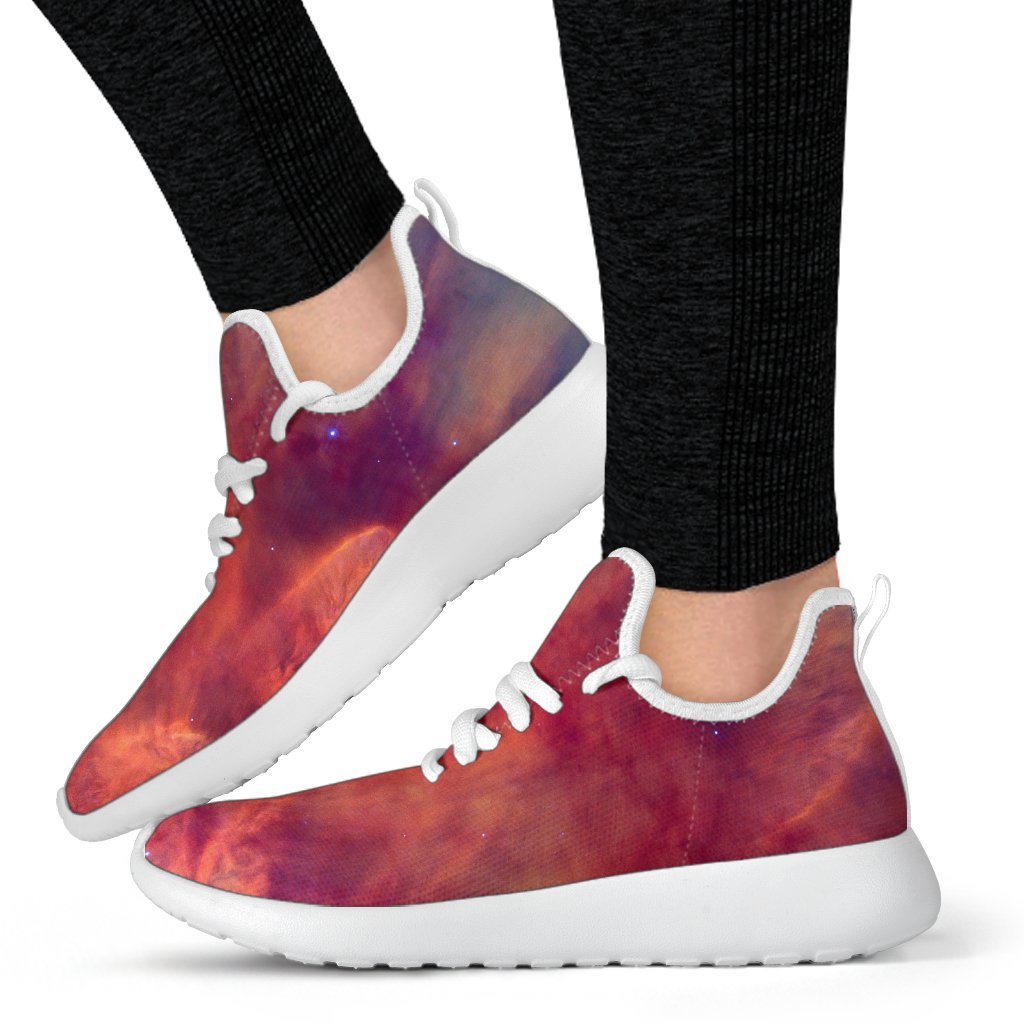 Abstract Nebula Cloud Galaxy Space Print Mesh Knit Shoes GearFrost