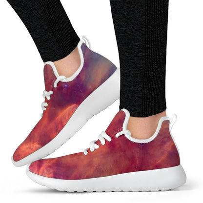 Abstract Nebula Cloud Galaxy Space Print Mesh Knit Shoes GearFrost