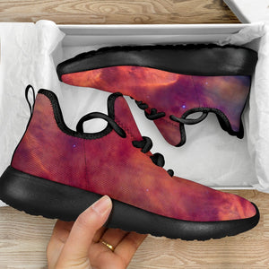 Abstract Nebula Cloud Galaxy Space Print Mesh Knit Shoes GearFrost