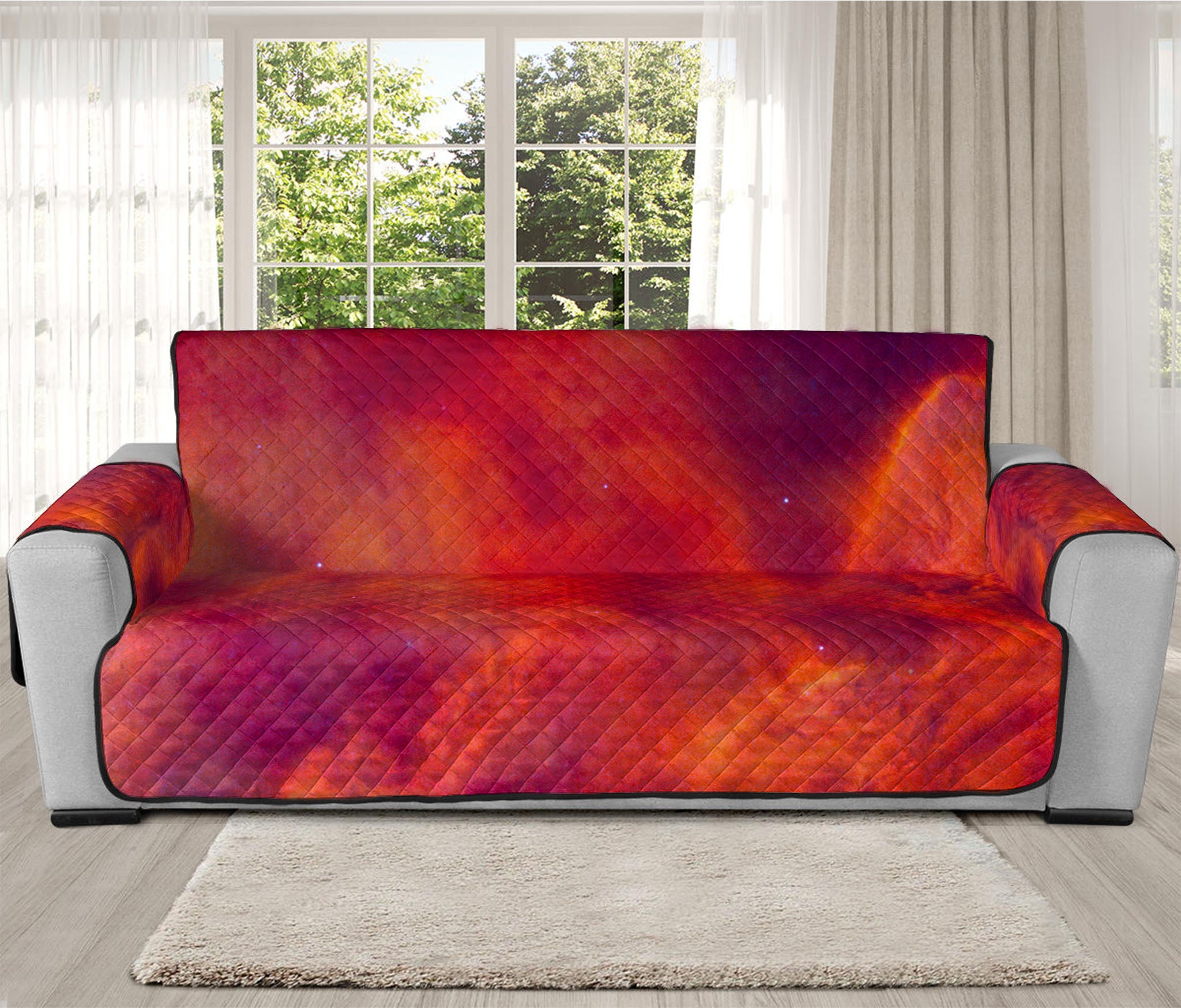 Abstract Nebula Cloud Galaxy Space Print Oversized Sofa Protector