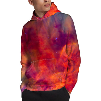 Abstract Nebula Cloud Galaxy Space Print Pullover Hoodie