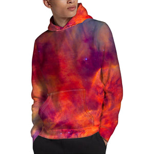 Abstract Nebula Cloud Galaxy Space Print Pullover Hoodie