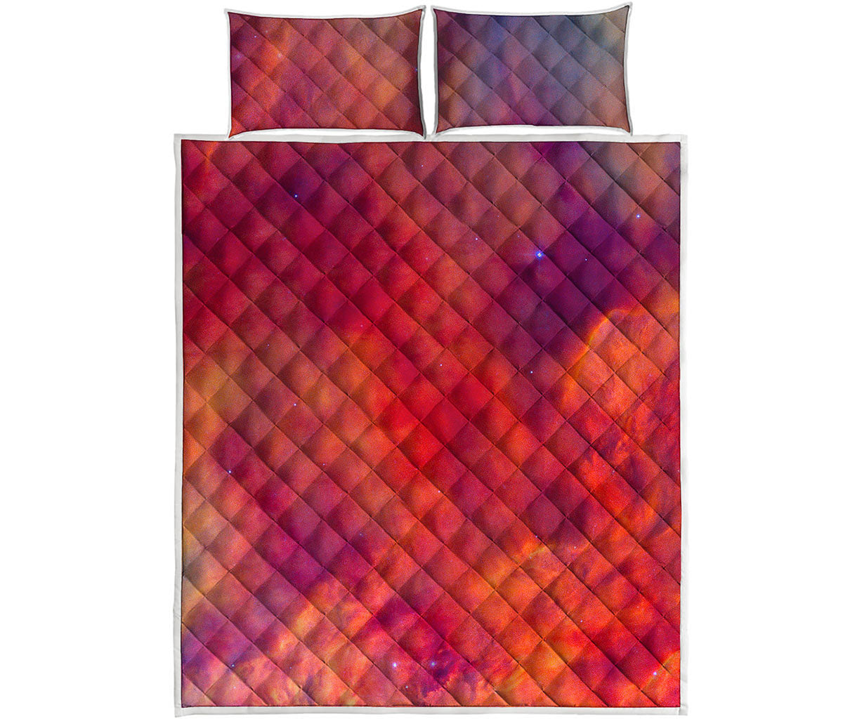 Abstract Nebula Cloud Galaxy Space Print Quilt Bed Set
